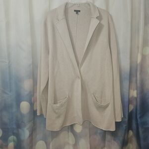 Nwot- Talbot's Knit Cream Blazer